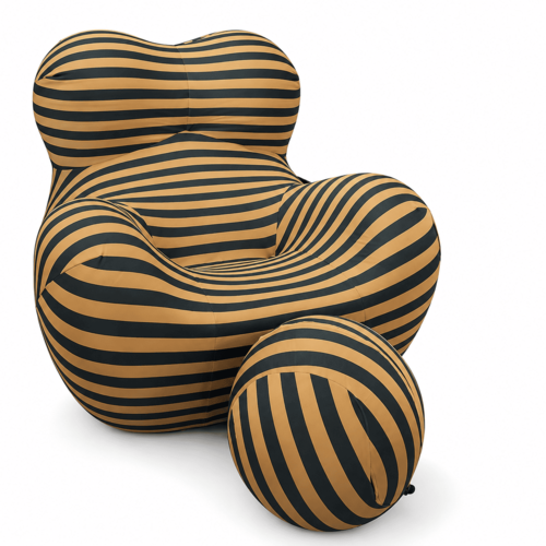 GX-C45 RELAXING CHAIR, YELLOW/BLUE